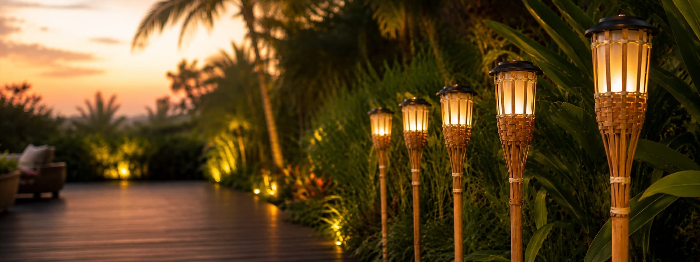 Tochas de bambu