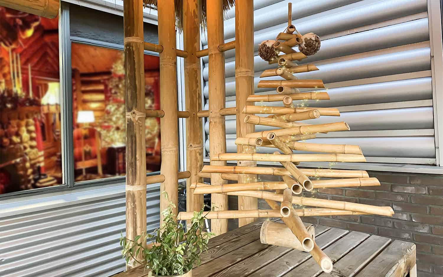 DIY - Zelf een bamboe kerstboom maken