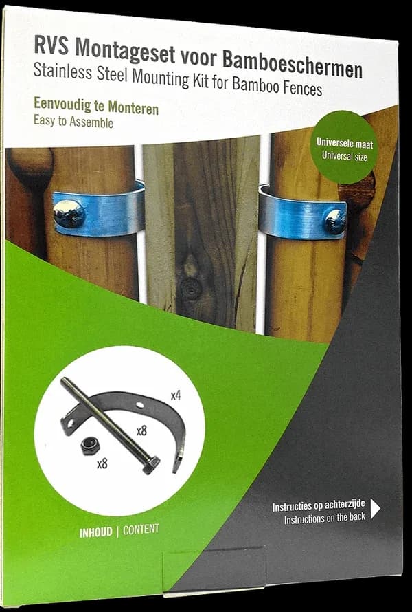 Stainless Steel Mounting Set for Bamboo Screens