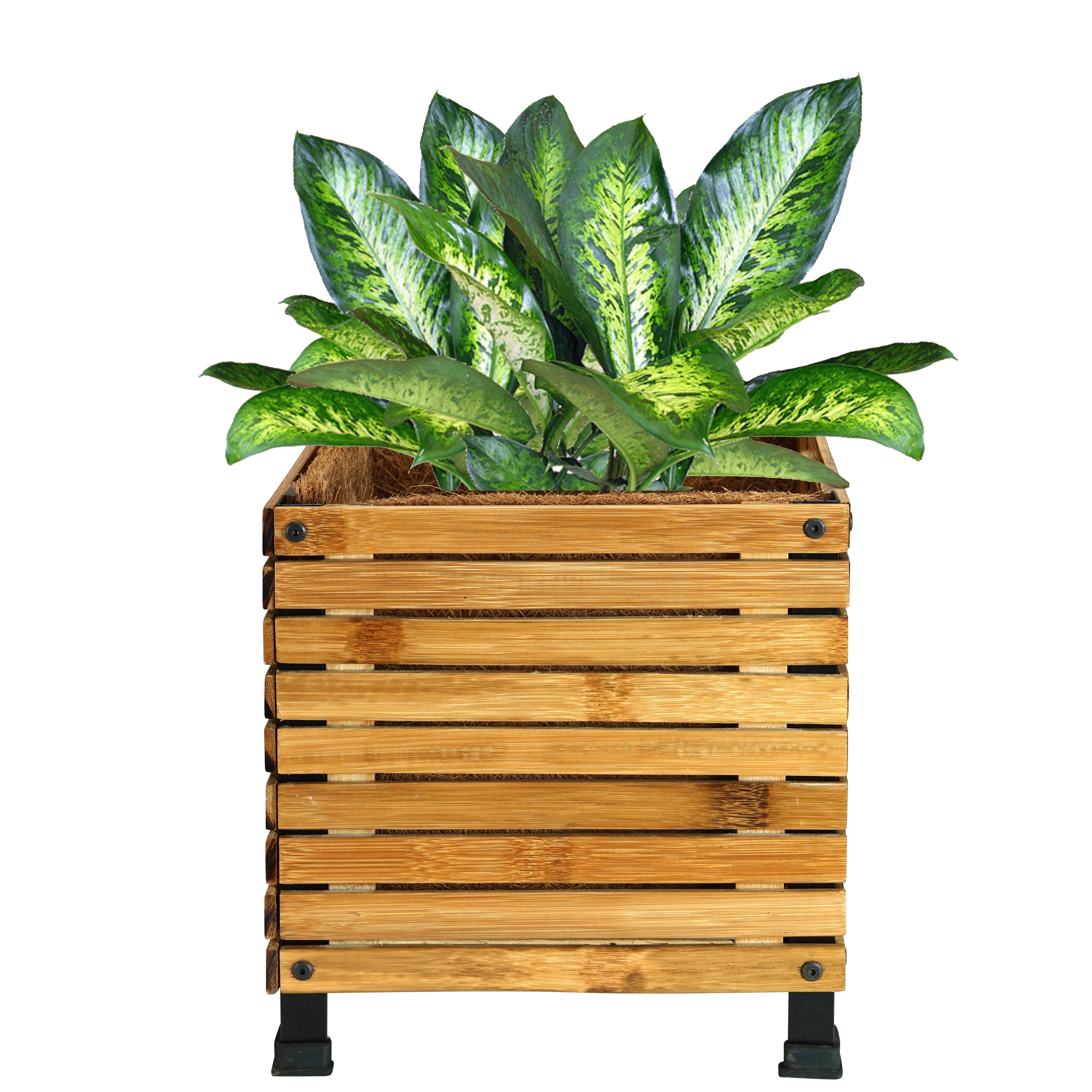 Bamboe Plantenbak Vierkant - Caramel - Tali